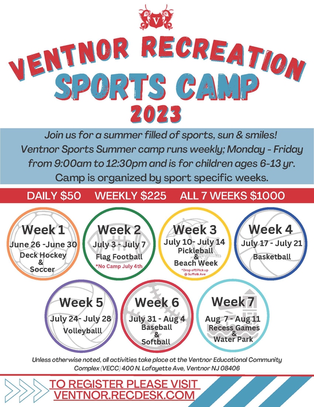 to Ventnor City, New Jersey Summer Camp Registration Now Open